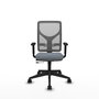 Silla de oficina Motilla con mecanismo Sincro/Traslack tapizada con Tela color Gris. Equipada con lumbar 1D, Brazos 1D y Ruedas 65mm nailon