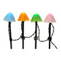 Estaca LED con forma de seta multicolor con 8 funciones para exterior, juego de 20 unidades