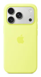 Apple iPhone 17 Pro Funda de Silicona con MagSafe - Amarillo Neón (MGFF4ZM/A) - Compatible con carga inalámbrica, protección contra caídas y rayones