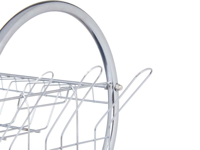 Kinvara Escurreplatos 2 Pisos Cromado Gris Metal y Plástico 41x27x12 cm (Set de 6)