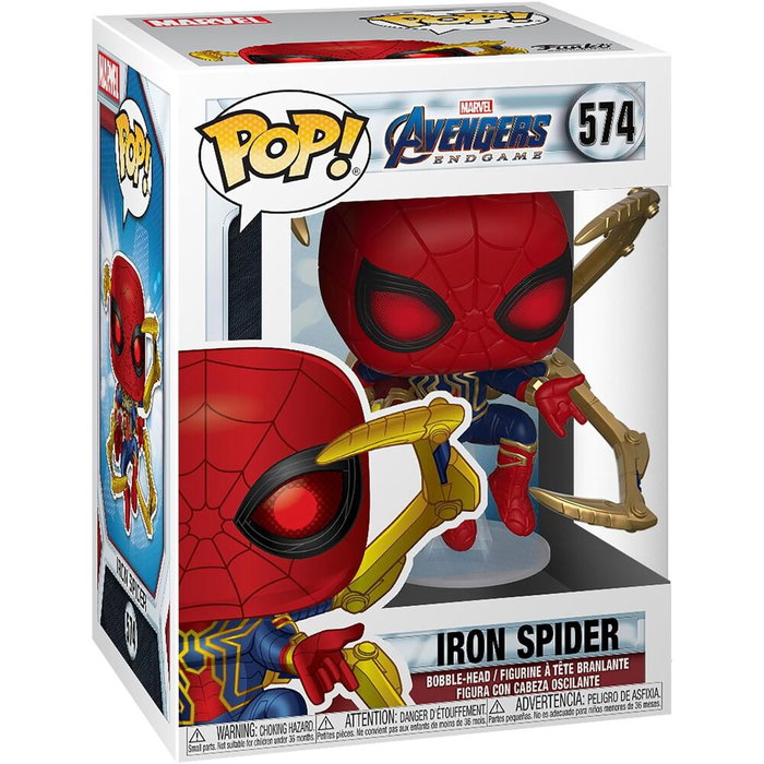 Funko Figura POP Marvel Vengadores Endgame Iron Spider with Nano Gauntlet 9cm Caja Regalo Vinilo