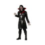 Disfraz Vampiro Clásico con Camiseta Roja y Capa Negra para Adulto Hombre Talla M-L