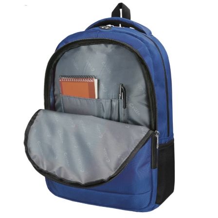 MOCHILA E-VITTA DISCOVERY AZUL - PARA PORTÁTILES 15.4"-16"/39.1-40.6CM - INTERIOR ACOLCHADO - DOS BOLSILLOS DE MALLA - SALIDA AURICULARES - DOS ASAS