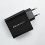 Qoltec Super Quick PD 65W con USB-C y USB - Negro