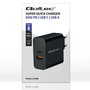 Qoltec Super Quick PD 65W con USB-C y USB - Negro