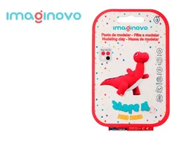 Imaginovo Set de Pasta para Modelar de Secado al Aire con Colores Surtidos e Instrucciones de Dinosaurio Rojo