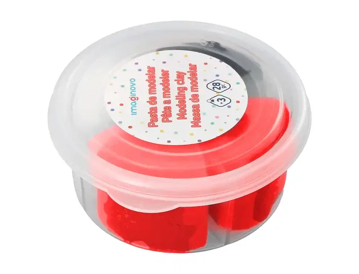 Imaginovo Set de Pasta para Modelar de Secado al Aire con Colores Surtidos e Instrucciones de Dinosaurio Rojo