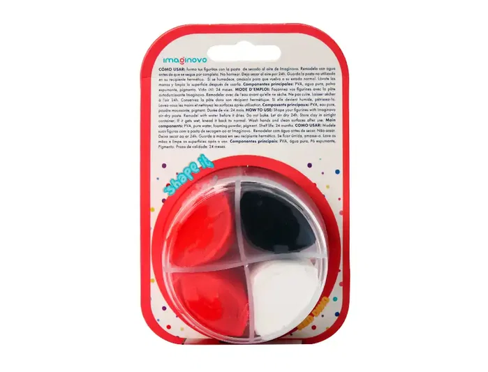 Imaginovo Set de Pasta para Modelar de Secado al Aire con Colores Surtidos e Instrucciones de Dinosaurio Rojo