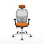 PIQUERAS Y CRESPO Silla de oficina Jorquera Naranja y Blanco