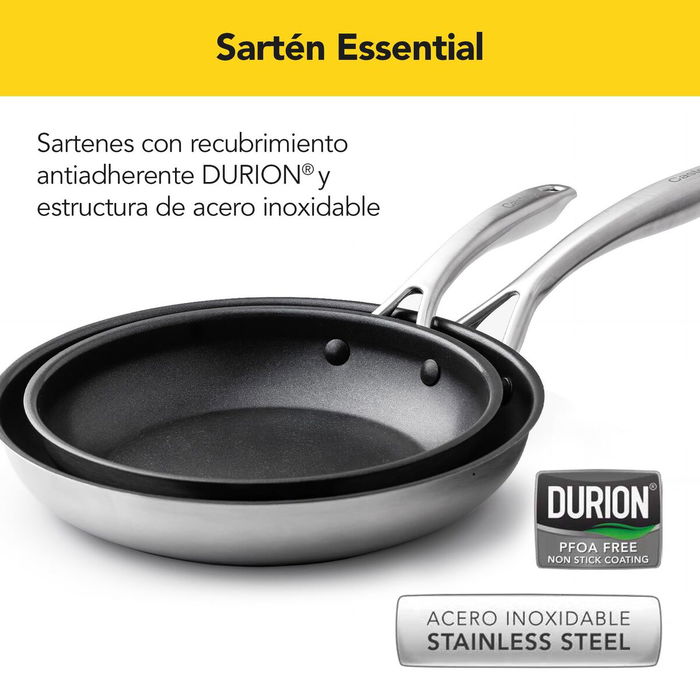 Sartén Castey EA-S26 Gris Acero Inoxidable Ø 26 cm