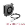 DeLOCK Ventilador radial 12V CC 60x60x15mm 3 Pin Negro