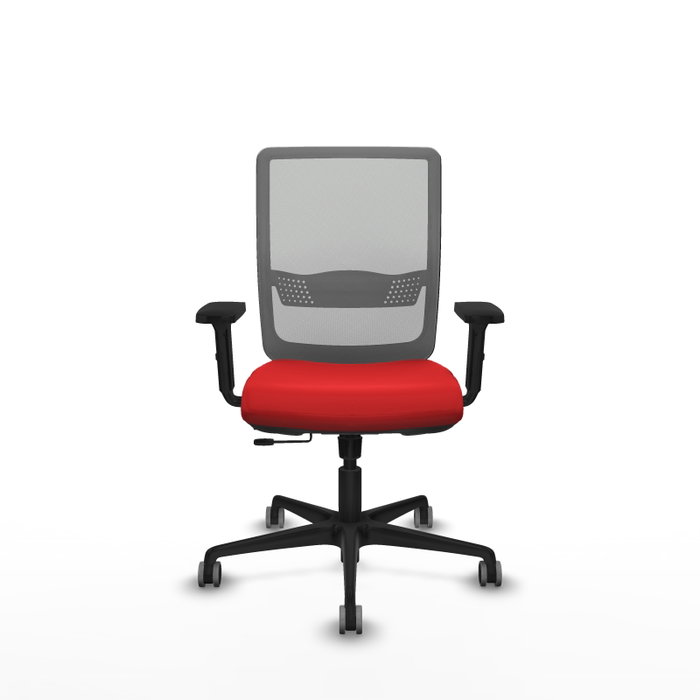 PIQUERAS Y CRESPO Silla de oficina Haches Rojo y Gris PIQUERAS Y CRESPO Silla de oficina Haches Rojo y Gris
