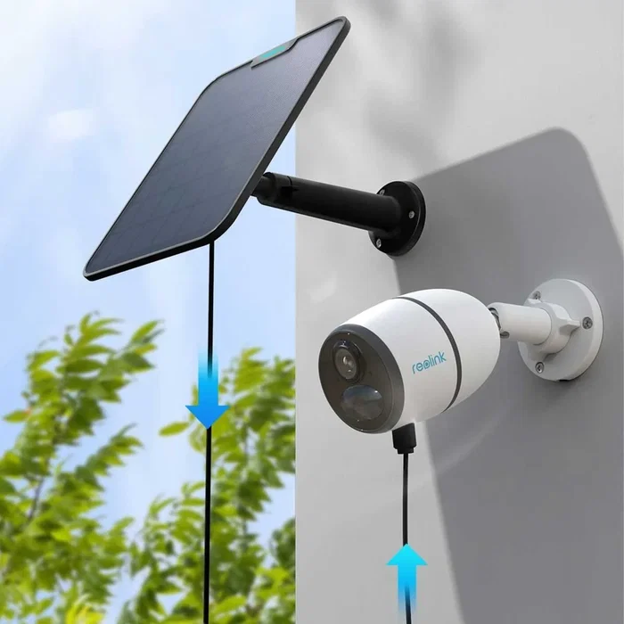 Reolink Solar Panel 2 Panel Solar 5.8W, Negro, Exterior, IP65, Compatible con Argus 3, Go, Duo y Otros Modelos Reolink