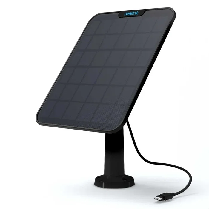 Reolink Solar Panel 2 Panel Solar 5.8W, Negro, Exterior, IP65, Compatible con Argus 3, Go, Duo y Otros Modelos Reolink