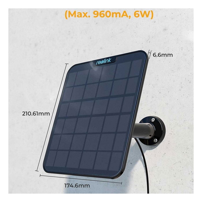 Reolink Panel Solar de 6W Negro