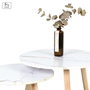 Max Home Set 2 Mesas Auxiliares Redondas Madera D48xH45cm y D39xH39cm MDF