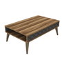 Hanah Home Mesa de Centro City Walnut Chalcedony Roble y Calcedonia 105x60x36.6 cm