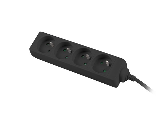 Lanberg Regleta UPS 4x PL 1m negra