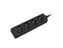 Lanberg Regleta UPS 4x PL 1m negra