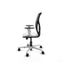 PIQUERAS Y CRESPO Silla de oficina Motilla con mecanismo Sincro/Traslack, Blanco y Gris