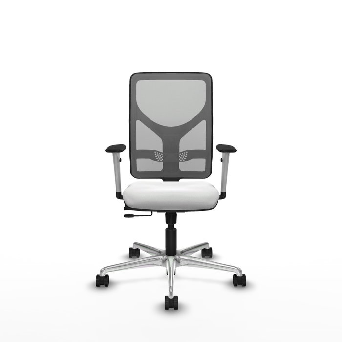 PIQUERAS Y CRESPO Silla de oficina Motilla con mecanismo Sincro/Traslack, Blanco y Gris
