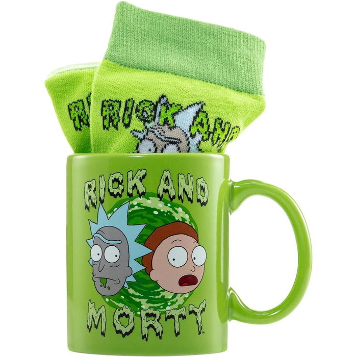 PYRAMID Set Taza y Calcetines Rick & Morty 315ml Talla 36-41