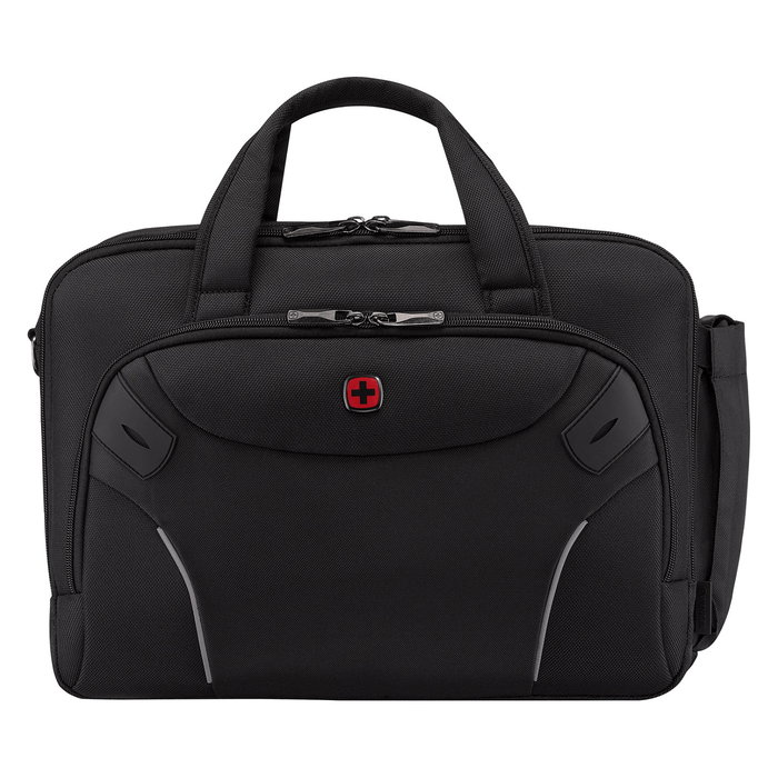 Wenger 653497 Maletín para portátil de hasta 16 pulgadas con bolsillo para tableta, color negro