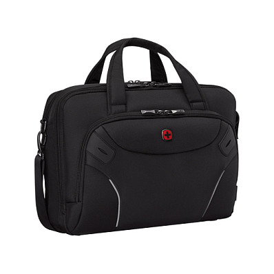 Wenger 653497 Maletín para portátil de hasta 16 pulgadas con bolsillo para tableta, color negro