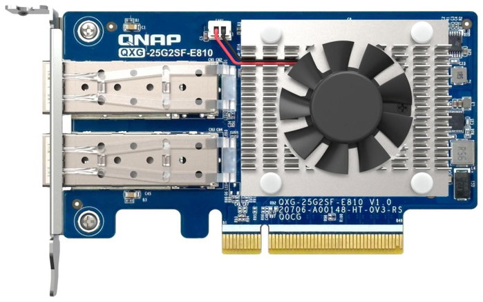 QNAP QXG-25G2SF-E810 Adaptador de red de 25 GbE con doble puerto SFP28 QNAP QXG-25G2SF-E810 Adaptador de red de 25 GbE con doble puerto SFP28