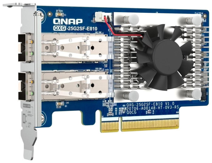 QNAP QXG-25G2SF-E810 Adaptador de red de 25 GbE con doble puerto SFP28 QNAP QXG-25G2SF-E810 Adaptador de red de 25 GbE con doble puerto SFP28