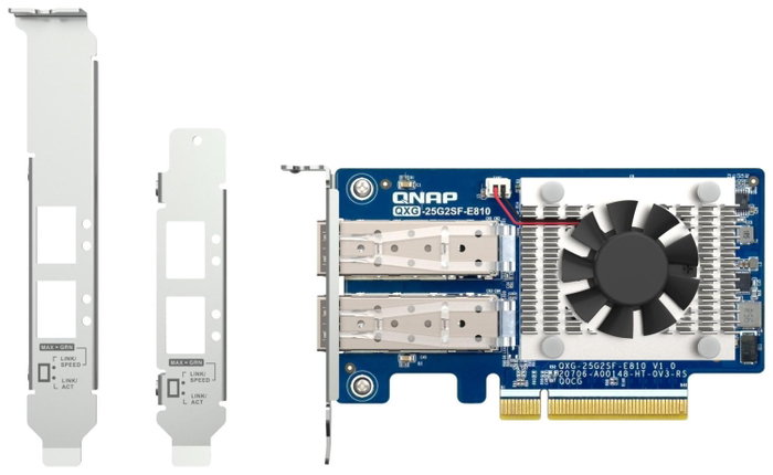 QNAP QXG-25G2SF-E810 Adaptador de red de 25 GbE con doble puerto SFP28 QNAP QXG-25G2SF-E810 Adaptador de red de 25 GbE con doble puerto SFP28