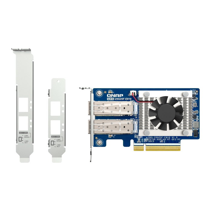 QNAP QXG-25G2SF-E810 Adaptador de red de 25 GbE con doble puerto SFP28 QNAP QXG-25G2SF-E810 Adaptador de red de 25 GbE con doble puerto SFP28