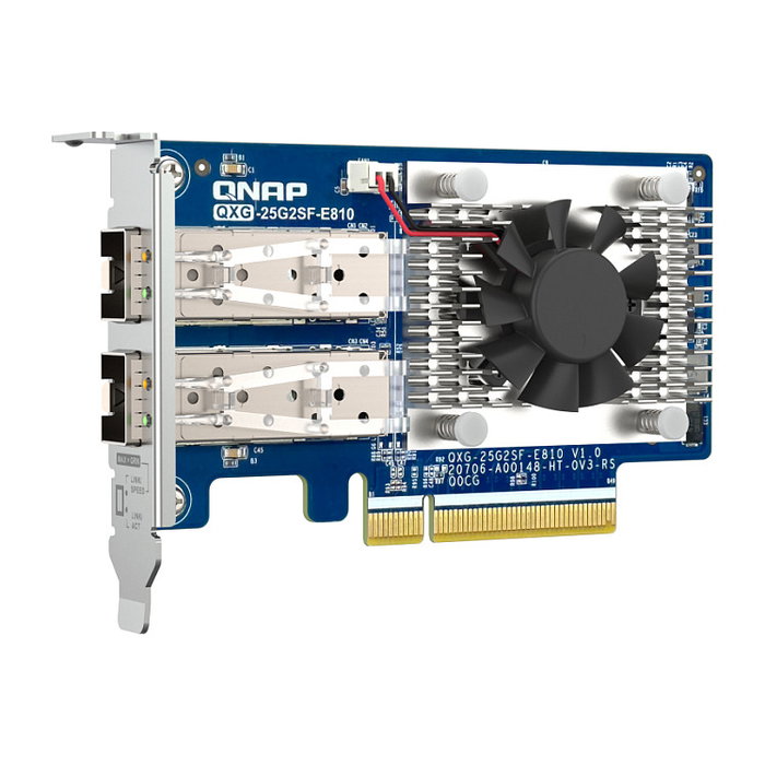 QNAP QXG-25G2SF-E810 Adaptador de red de 25 GbE con doble puerto SFP28 QNAP QXG-25G2SF-E810 Adaptador de red de 25 GbE con doble puerto SFP28