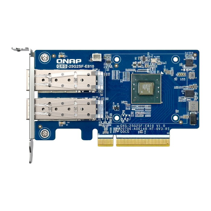 QNAP QXG-25G2SF-E810 Adaptador de red de 25 GbE con doble puerto SFP28 QNAP QXG-25G2SF-E810 Adaptador de red de 25 GbE con doble puerto SFP28