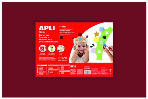Apli Goma EVA Lila 40x60 cm 2 mm Pack de 5 Unidades