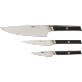 Gefu ACURO Set de Cuchillos de 3 piezas, Chef, Utilidad y Pelar
