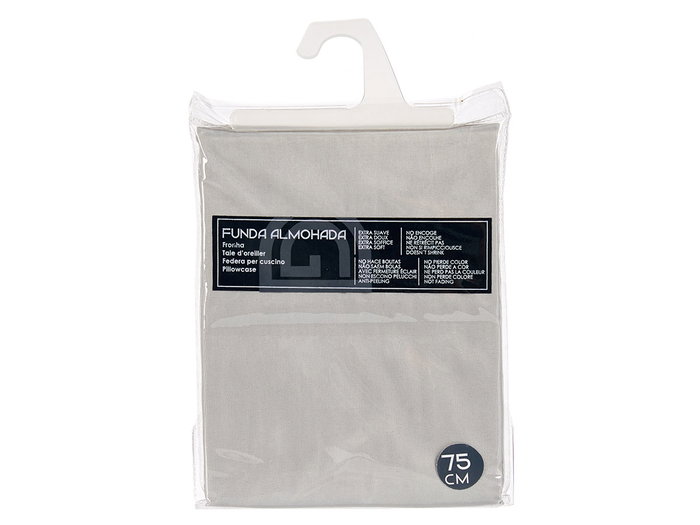 Giftdecor Funda Almohada 70x75 cm Gris 100% Poliéster Extra Suave (Set de 24)