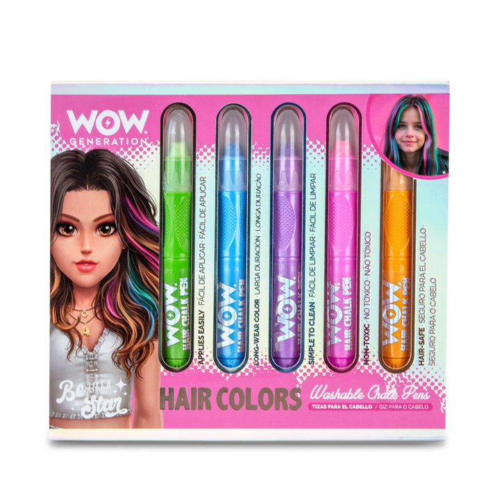 Kids Licensing Ceras para el cabello perfumadas WOW Generation - 5 colores divertidos - Recomendado +6 años Kids Licensing Ceras para el cabello perfumadas WOW Generation - 5 colores divertidos - Recomendado +6 años
