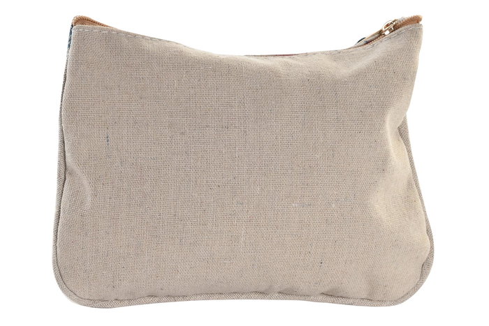 DKD Home Decor Neceser Shabby Country floral Natural Azul 1 x 15 x 21 cm