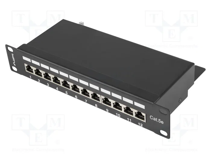 Lanberg PPF5-9012-B Panel de parcheo 12 puertos 1U Cat5/Cat5e Negro Lanberg PPF5-9012-B Panel de parcheo 12 puertos 1U Cat5/Cat5e Negro