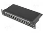 Lanberg PPF5-9012-B Panel de parcheo 12 puertos 1U Cat5/Cat5e Negro