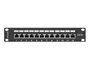 Lanberg PPF5-9012-B Panel de Parcheo 1U Rack - 12 Puertos RJ45 Cat5/Cat5e, Negro, Montaje en Bastidor