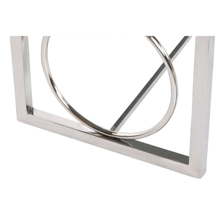 DKD Home Decor Descalzadora de Piel y Acero con Diseño de Rombos DKD Home Decor Descalzadora de Piel y Acero con Diseño de Rombos