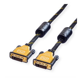 ROLINE 11.04.5512 DVI-D Dual Link Cable 2m Negro Oro