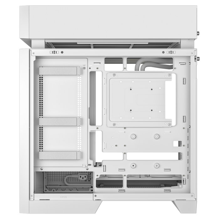 DeepCool CL6600 WH - Caja Mid-Tower Gaming ATX blanca con 3 ventiladores RGB, panel de vidrio, USB-C y kit de refrigeración líquida AIO 360 incluido