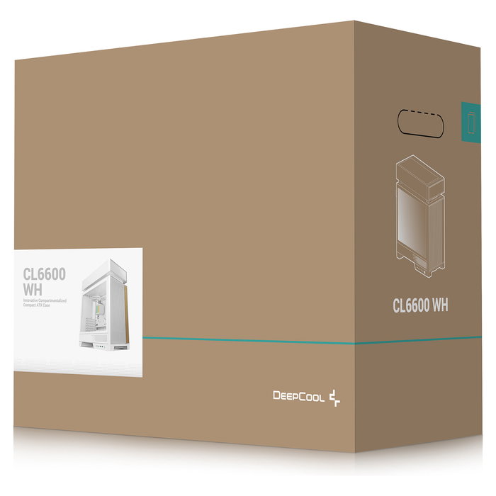 DeepCool CL6600 WH - Caja Mid-Tower Gaming ATX blanca con 3 ventiladores RGB, panel de vidrio, USB-C y kit de refrigeración líquida AIO 360 incluido