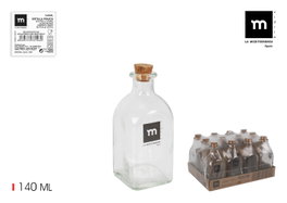 La Mediterranea Botella Frasca con Tapón de Corcho 140 ml (Pack de 48 unidades)</html>