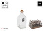 La Mediterranea Botella Frasca con Tapón de Corcho 140 ml (Pack de 48 unidades)</html>