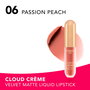 Bourjois Cloud Crème Velvet Labial Líquido Mate - Edición Terciopelo - Textura Cremosa y Ligera - Acabado Mate - Tonos de Labios #06-Passion Peach - 3 ml