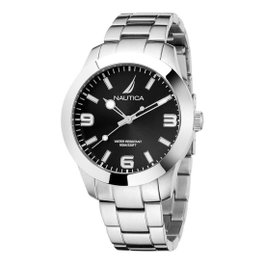 Nautica NAPPBF205 Reloj para Hombre con Correa de Acero Gris